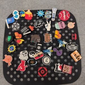 Lot of 35+ Assorted PVC Shoe Charms for‎ Clogs Anime Pop Culture Sports Novelty